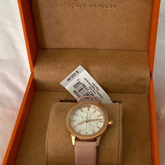 NIB Tory Burch Pink Leather Band Watch. - Picture 3 of 6